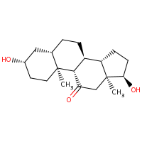 2d structure of (1S,2S,5S,7S,10S,11S,14R,15S)-5,14-dihydroxy-2,15-dimethyltetracyclo[8.7.0.0^{2,7}.0^{11,15}]heptadecan-17-one