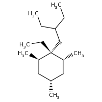 2d structure of (2R,6R)-1-ethyl-1-(2-ethylbutyl)-2,4,6-trimethylcyclohexane