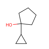 2d structure of 1-cyclopropylcyclopentan-1-ol
