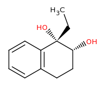 2d structure of (1S,2R)-1-ethyl-1,2,3,4-tetrahydronaphthalene-1,2-diol