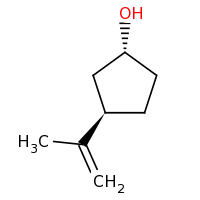 2d structure of (1R,3R)-3-(prop-1-en-2-yl)cyclopentan-1-ol