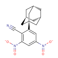 2d structure of 2-(adamantan-1-yl)-4,6-dinitrobenzonitrile