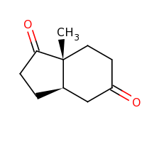 2d structure of (3aR,7aR)-7a-methyl-octahydro-1H-indene-1,5-dione