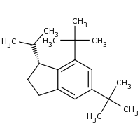 2d structure of (1R)-5,7-di-tert-butyl-1-(propan-2-yl)-2,3-dihydro-1H-indene