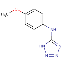 2d structure of N-(4-methoxyphenyl)-1H-1,2,3,4-tetrazol-5-amine