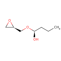 2d structure of (1S)-1-[(2R)-oxiran-2-ylmethoxy]butan-1-ol