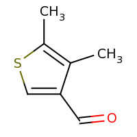 2d structure of 4,5-dimethylthiophene-3-carbaldehyde
