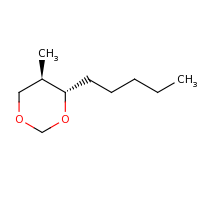 2d structure of (4S,5R)-5-methyl-4-pentyl-1,3-dioxane