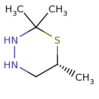 2d structure of (6R)-2,2,6-trimethyl-1,3,4-thiadiazinane