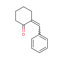2d structure of 2-(phenylmethylidene)cyclohexan-1-one