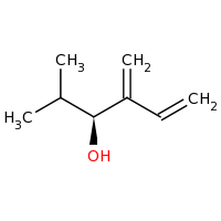 2d structure of (3S)-2-methyl-4-methylidenehex-5-en-3-ol