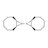 2d structure of (1R,8S,9S)-9-[(1R,8S,9R)-9-azabicyclo[6.1.0]nonan-9-yl]-9-azabicyclo[6.1.0]nonane