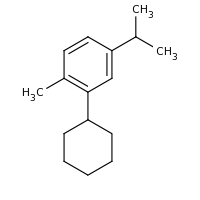 2d structure of 2-cyclohexyl-1-methyl-4-(propan-2-yl)benzene