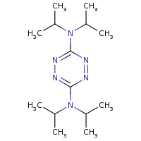 2d structure of 3-N,3-N,6-N,6-N-tetrakis(propan-2-yl)-1,2,4,5-tetrazine-3,6-diamine