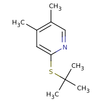 2d structure of 2-(tert-butylsulfanyl)-4,5-dimethylpyridine