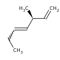 2d structure of (3S)-3-methylhepta-1,4-diene