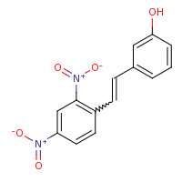 2d structure of 3-[2-(2,4-dinitrophenyl)ethenyl]phenol