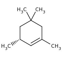 2d structure of (3R)-1,3,5,5-tetramethylcyclohex-1-ene