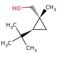 2d structure of [(1R,2S)-2-tert-butyl-1-methylcyclopropyl]methanol