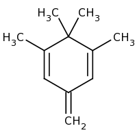 2d structure of 1,5,6,6-tetramethyl-3-methylidenecyclohexa-1,4-diene