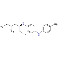 2d structure of 1-N-[(3S,5R)-5-methylheptan-3-yl]-4-N-(4-methylphenyl)benzene-1,4-diamine
