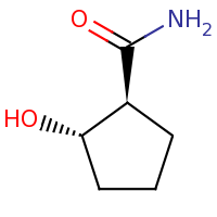 2d structure of (1S,2S)-2-hydroxycyclopentane-1-carboxamide