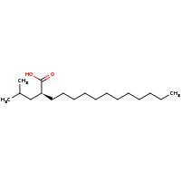 2d structure of (2S)-2-(2-methylpropyl)tetradecanoic acid