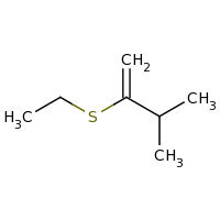 2d structure of 2-(ethylsulfanyl)-3-methylbut-1-ene
