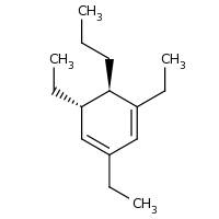 2d structure of (5S,6R)-1,3,5-triethyl-6-propylcyclohexa-1,3-diene