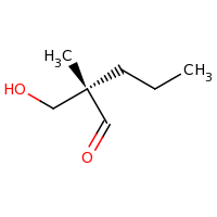 2d structure of (2S)-2-(hydroxymethyl)-2-methylpentanal