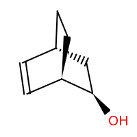 2d structure of (1R,2R,4R)-bicyclo[2.2.2]oct-5-en-2-ol