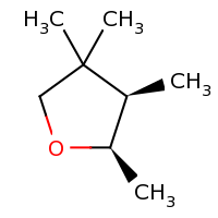 2d structure of (2R,3R)-2,3,4,4-tetramethyloxolane