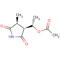 2d structure of (1S)-1-[(3S,4S)-4-methyl-2,5-dioxopyrrolidin-3-yl]ethyl acetate