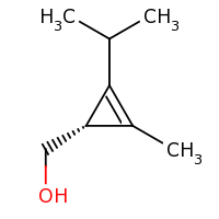 2d structure of [(1S)-2-methyl-3-(propan-2-yl)cycloprop-2-en-1-yl]methanol