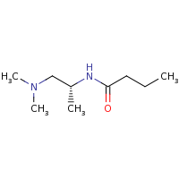 2d structure of N-[(2R)-1-(dimethylamino)propan-2-yl]butanamide
