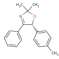 2d structure of (5R)-2,2-dimethyl-5-(4-methylphenyl)-4-phenyl-2,5-dihydro-1,3-oxazole