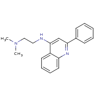 2d structure of dimethyl({2-[(2-phenylquinolin-4-yl)amino]ethyl})amine
