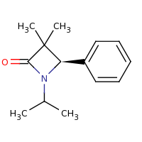 2d structure of (4R)-3,3-dimethyl-4-phenyl-1-(propan-2-yl)azetidin-2-one