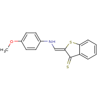 2d structure of (2Z)-2-{[(4-methoxyphenyl)amino]methylidene}-2,3-dihydro-1-benzothiophene-3-thione