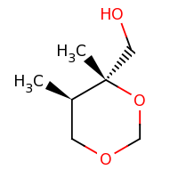 2d structure of [(4R,5R)-4,5-dimethyl-1,3-dioxan-4-yl]methanol