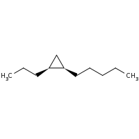 2d structure of (1R,2S)-1-pentyl-2-propylcyclopropane
