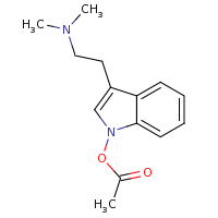 2d structure of 3-[2-(dimethylamino)ethyl]-1H-indol-1-yl acetate