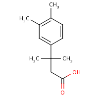 2d structure of 3-(3,4-dimethylphenyl)-3-methylbutanoic acid