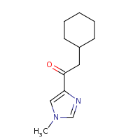 2d structure of 2-cyclohexyl-1-(1-methyl-1H-imidazol-4-yl)ethan-1-one