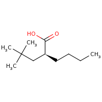 2d structure of (2S)-2-(2,2-dimethylpropyl)hexanoic acid