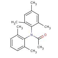 2d structure of N-(2,6-dimethylphenyl)-N-(2,4,6-trimethylphenyl)acetamide
