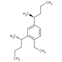 2d structure of 1-ethyl-2,4-bis[(2S)-pentan-2-yl]benzene