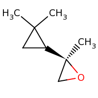 2d structure of (2R)-2-[(1R)-2,2-dimethylcyclopropyl]-2-methyloxirane