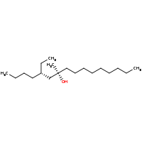 2d structure of (5S,7R)-5-ethyl-7-methylhexadecan-7-ol