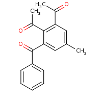 2d structure of 1-(2-acetyl-6-benzoyl-4-methylphenyl)ethan-1-one